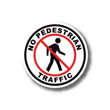 Ergomat 17in CIRCLE SIGNS - No Pedestrian Traffic DSV-SIGN 289 #6016 -UEN